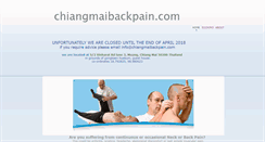 Desktop Screenshot of chiangmaibackpain.com